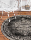 Geneva Terrace Collection Area Rug -  Vevey Round Gray  lifestyle 51