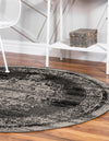 Geneva Terrace Collection Area Rug -  Vevey Round Gray  lifestyle 52