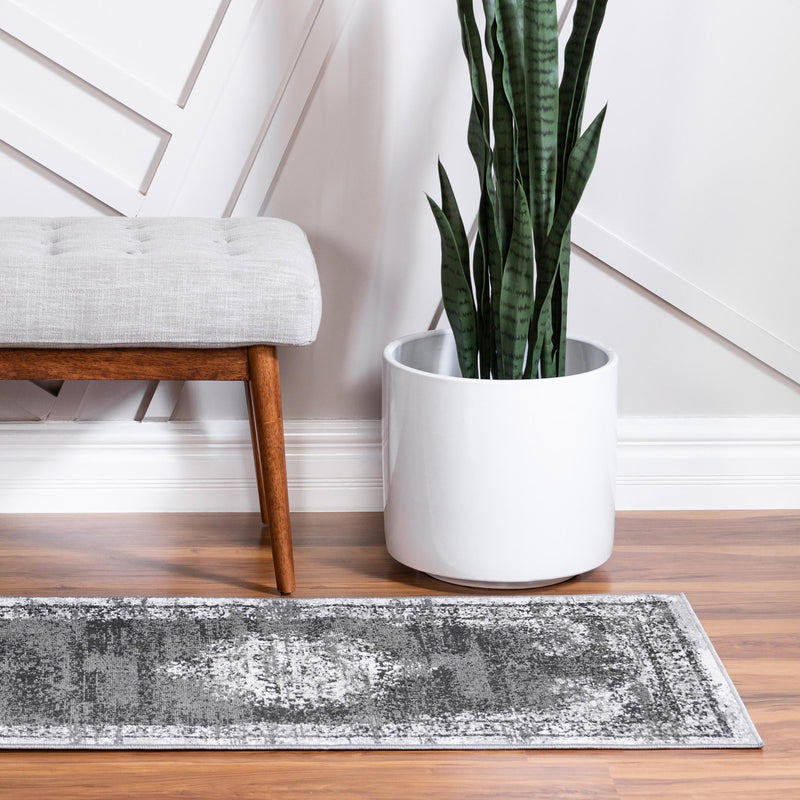 Geneva Terrace Collection Area Rug -  Vevey Runner Gray  lifestyle 47