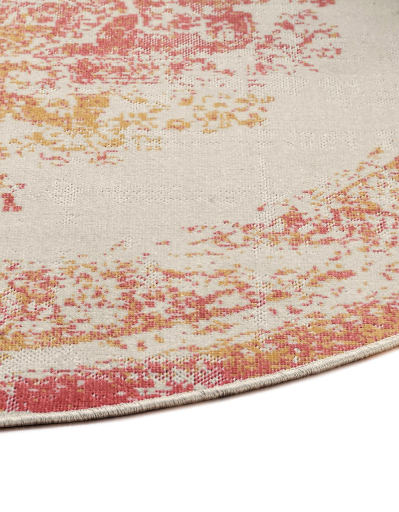 Geneva Terrace Collection Area Rug -  Vevey Round Ivory  lifestyle 37