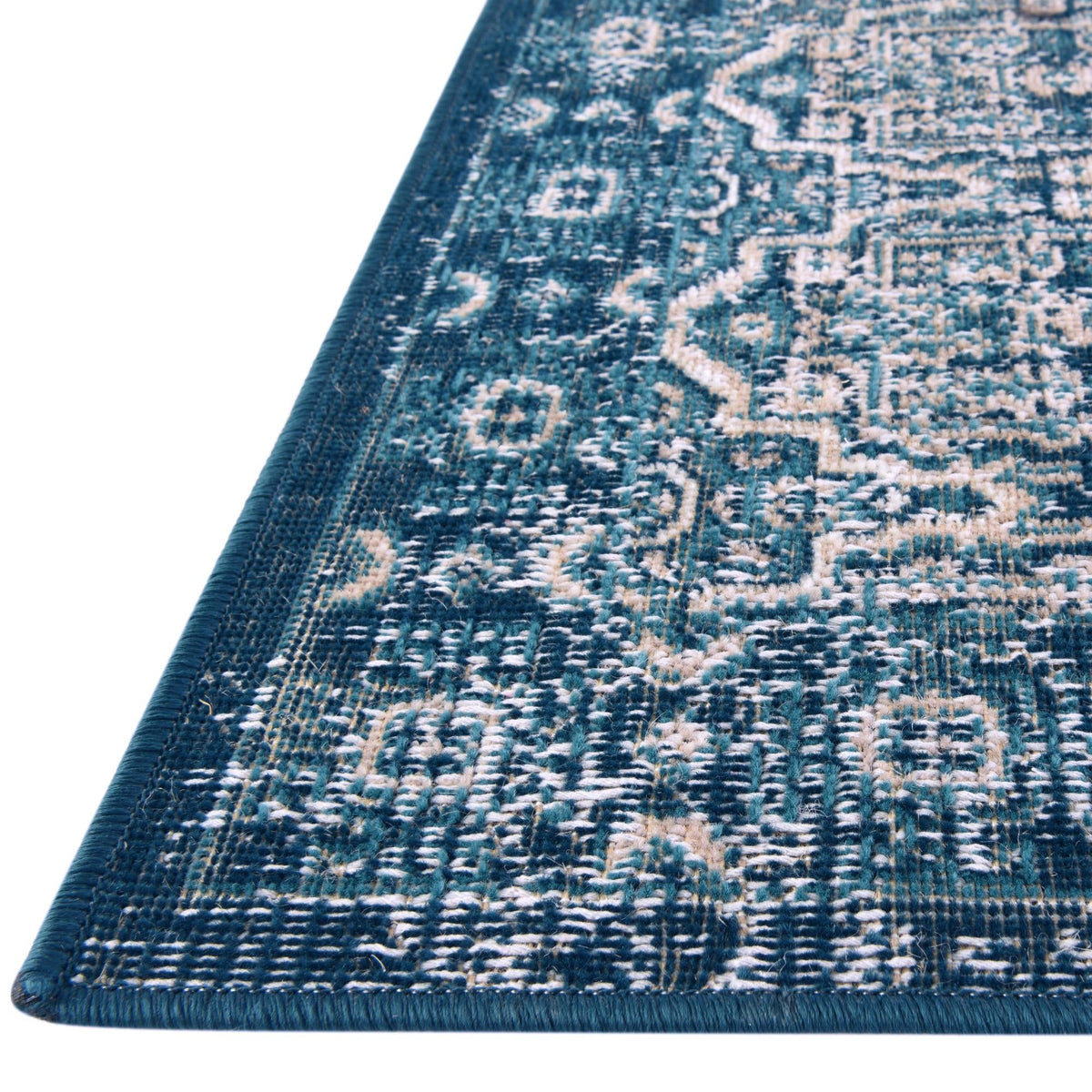 Geneva Terrace Collection Area Rug -  Nyon Rectangle Blue  lifestyle 21