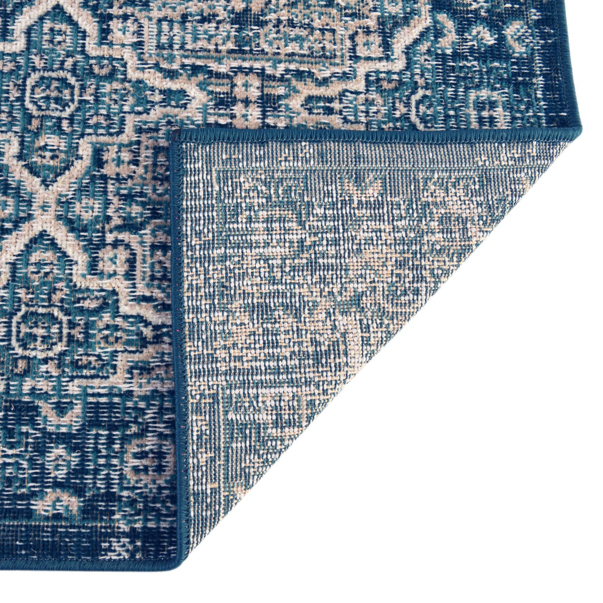 Geneva Terrace Collection Area Rug -  Nyon Rectangle Blue  lifestyle 27