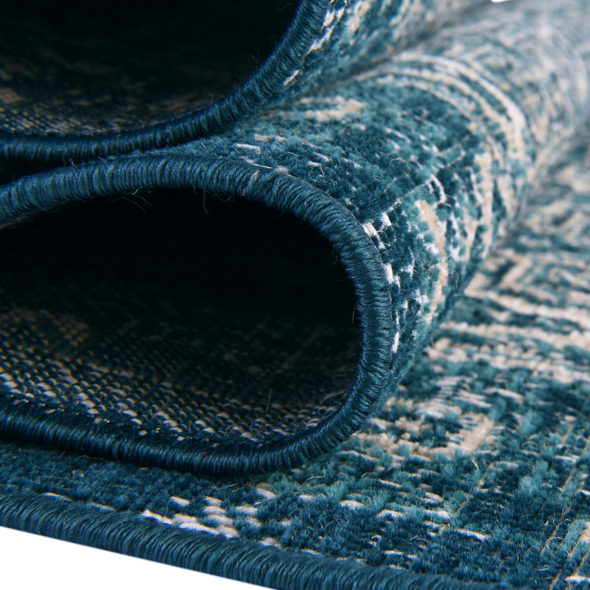 Geneva Terrace Collection Area Rug -  Nyon Rectangle Blue  lifestyle 39