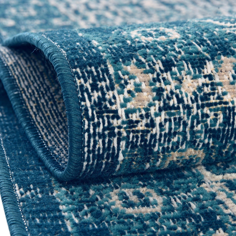 Geneva Terrace Collection Area Rug -  Nyon Rectangle Blue  lifestyle 45