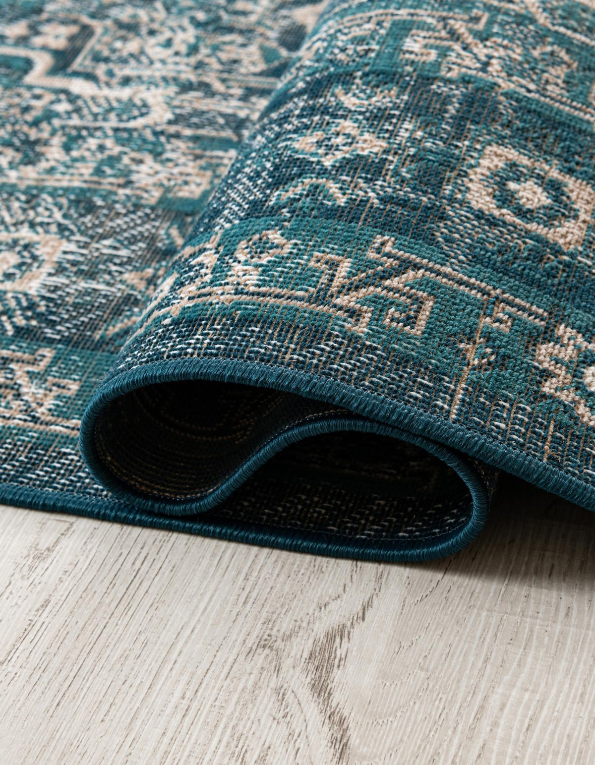 Geneva Terrace Collection Area Rug -  Nyon Rectangle Blue  lifestyle 62
