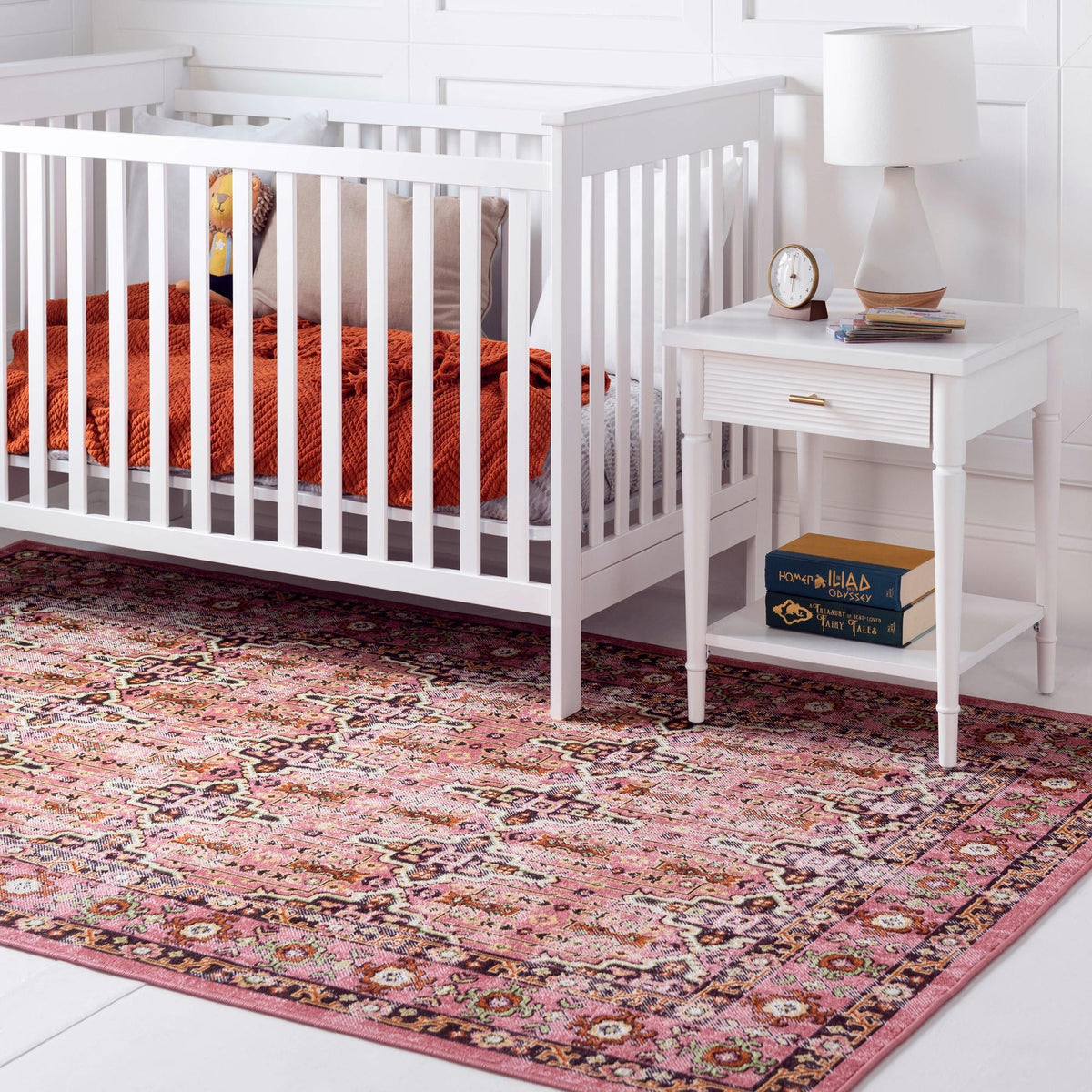 Geneva Terrace Collection Area Rug -  Nyon Rectangle Pink  lifestyle 3