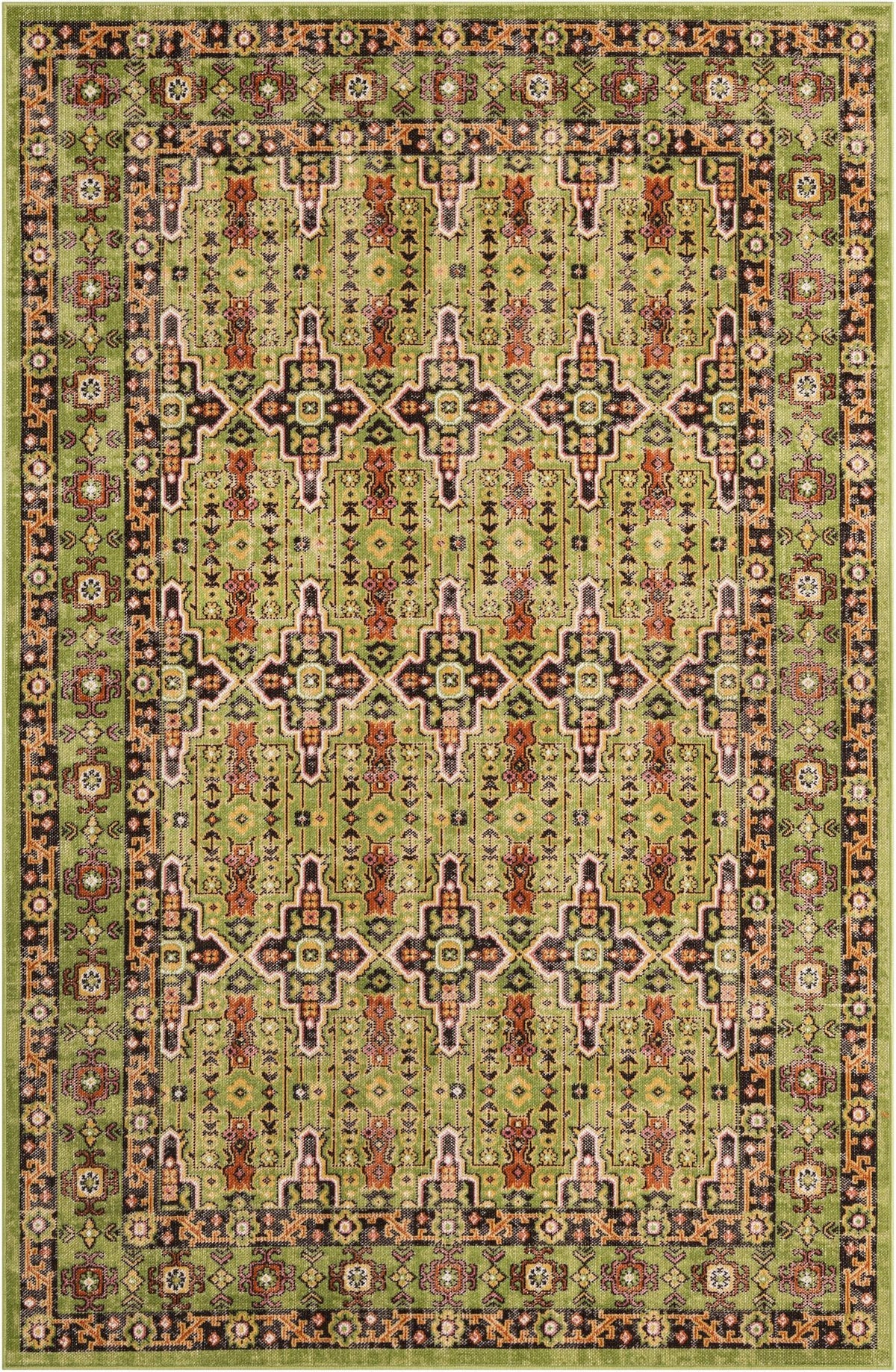 Geneva Terrace Collection Area Rug -  Nyon Rectangle Green  lifestyle 2