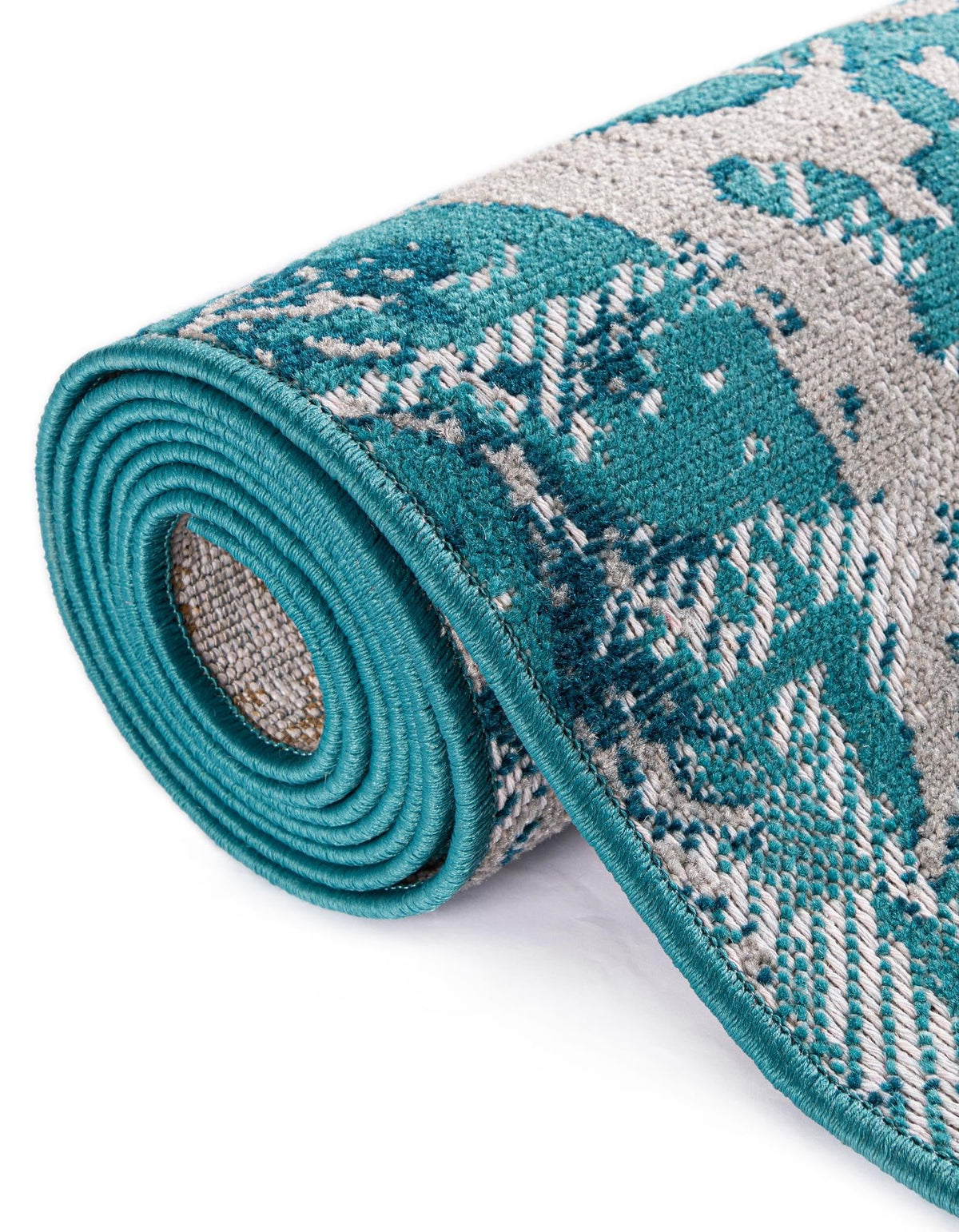 Geneva Terrace Collection Area Rug -  Morges Rectangle Blue  lifestyle 36