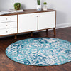 Geneva Terrace Collection Area Rug -  Morges Round Blue  lifestyle 36