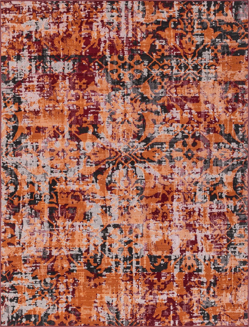 Geneva Terrace Collection Area Rug -  Morges Rectangle Rust Red  lifestyle 4