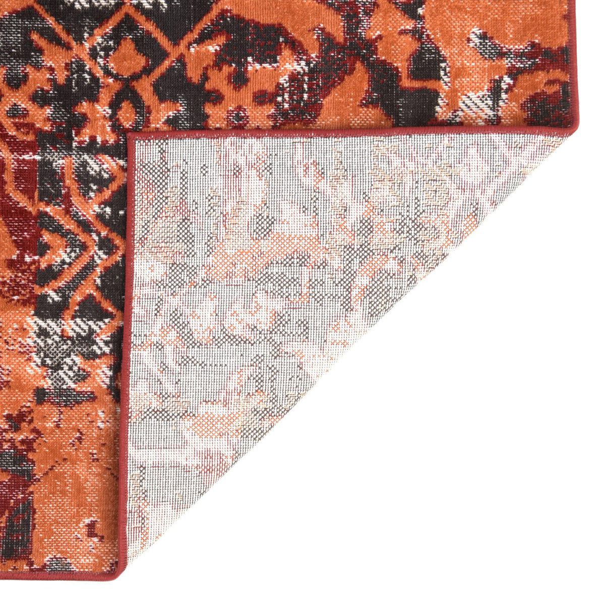 Geneva Terrace Collection Area Rug -  Morges Rectangle Rust Red  lifestyle 25