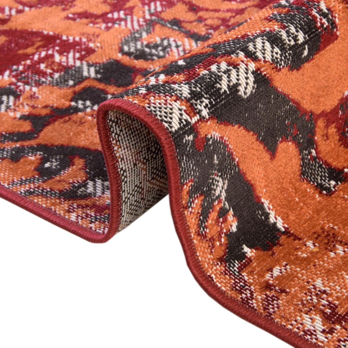 Geneva Terrace Collection Area Rug -  Morges Rectangle Rust Red  lifestyle 26