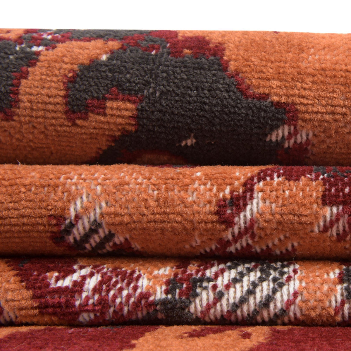 Geneva Terrace Collection Area Rug -  Morges Rectangle Rust Red  lifestyle 30