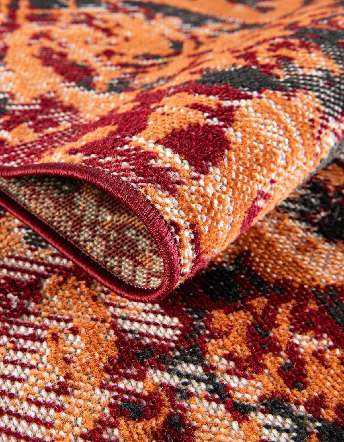 Geneva Terrace Collection Area Rug -  Morges Rectangle Rust Red  lifestyle 49