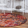 Geneva Terrace Collection Area Rug -  Morges Round Rust Red  lifestyle 37