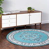 Geneva Terrace Collection Area Rug -  Yverdon Round Blue  lifestyle 32
