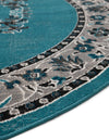 Geneva Terrace Collection Area Rug -  Yverdon Round Blue  lifestyle 61