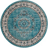 Geneva Terrace Collection Area Rug -  Yverdon Round Blue  lifestyle 25