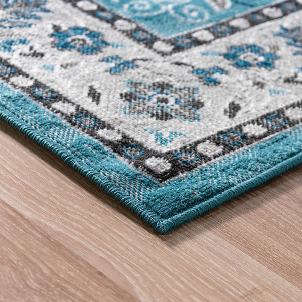 Geneva Terrace Collection Area Rug -  Yverdon Runner Blue  lifestyle 53