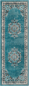 Geneva Terrace Collection Area Rug -  Yverdon Runner Blue  lifestyle 26