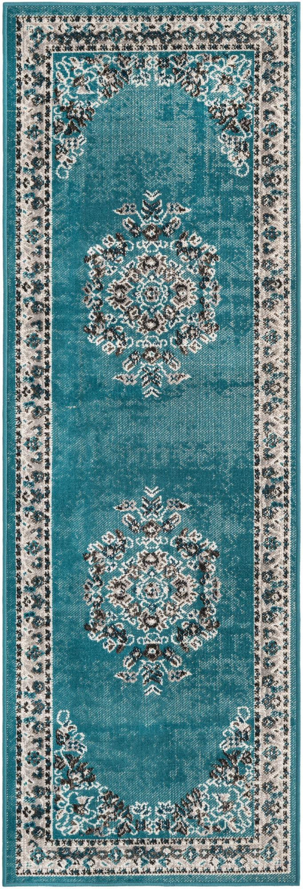 Geneva Terrace Collection Area Rug -  Yverdon Runner Blue  lifestyle 26