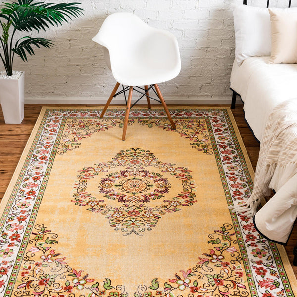 Geneva Terrace Collection Area Rug -  Yverdon Rectangle Yellow  lifestyle 12