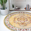 Geneva Terrace Collection Area Rug -  Yverdon Round Yellow  lifestyle 79