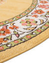Geneva Terrace Collection Area Rug -  Yverdon Round Yellow  lifestyle 107