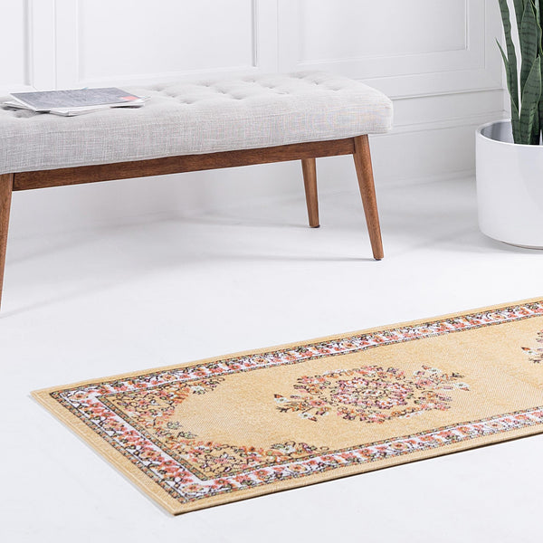 Geneva Terrace Collection Area Rug -  Yverdon Runner Yellow  lifestyle 80