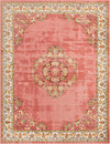 Geneva Terrace Collection Area Rug -  Yverdon Rectangle Rose Main
