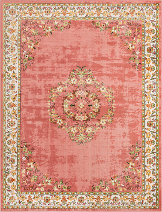 Geneva Terrace Collection Area Rug -  Yverdon Rectangle Rose Main