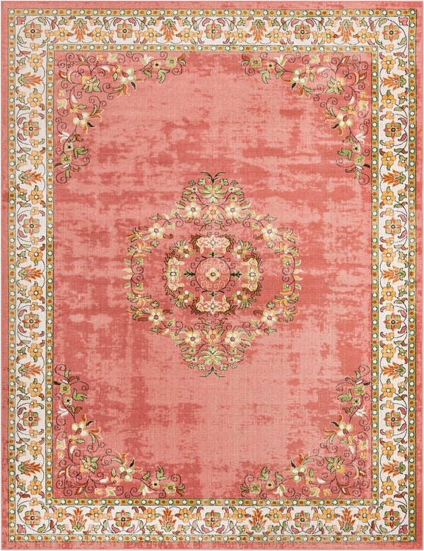 Geneva Terrace Collection Area Rug -  Yverdon Rectangle Rose Main