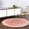 Geneva Terrace Collection Area Rug -  Yverdon Round Rose  lifestyle 71