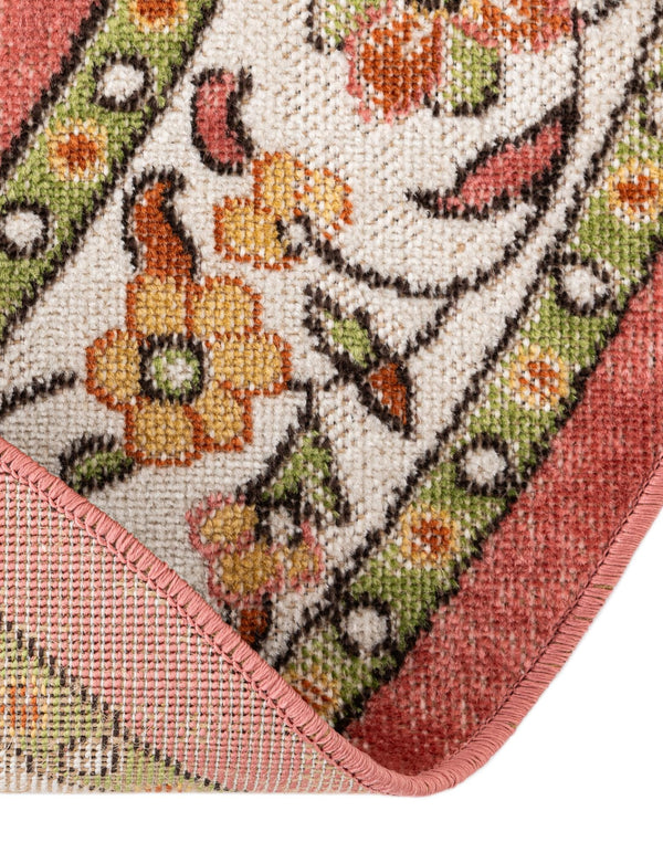 Geneva Terrace Collection Area Rug -  Yverdon Round Rose  lifestyle 118