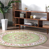 Geneva Terrace Collection Area Rug -  Yverdon Round Green  lifestyle 36