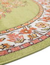 Geneva Terrace Collection Area Rug -  Yverdon Round Green  lifestyle 65