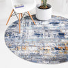 Santa Monica Sands Collection Area Rug - Venice Round Dark Gray  lifestyle 15