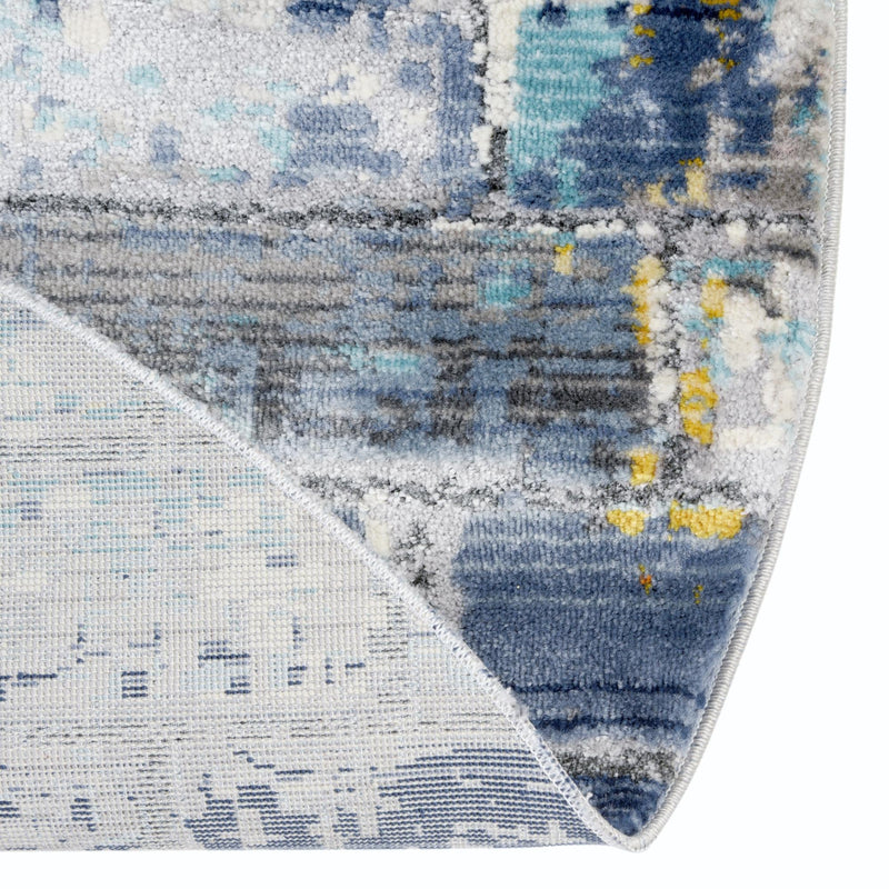 Santa Monica Sands Collection Area Rug - Venice Round Dark Gray  lifestyle 19