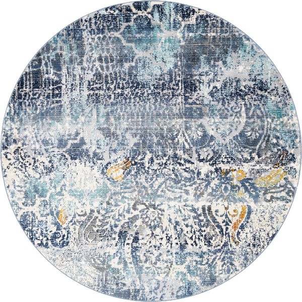 Santa Monica Sands Collection Area Rug -  Pacific Round Blue  lifestyle 21