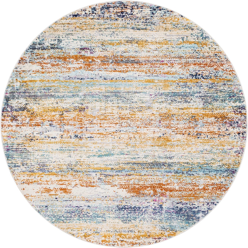 Santa Monica Sands Collection Area Rug -  Topanga Round Multi  lifestyle 16