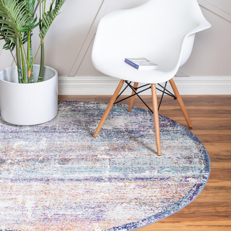Santa Monica Sands Collection Area Rug -  Catalina Round Multi  lifestyle 13