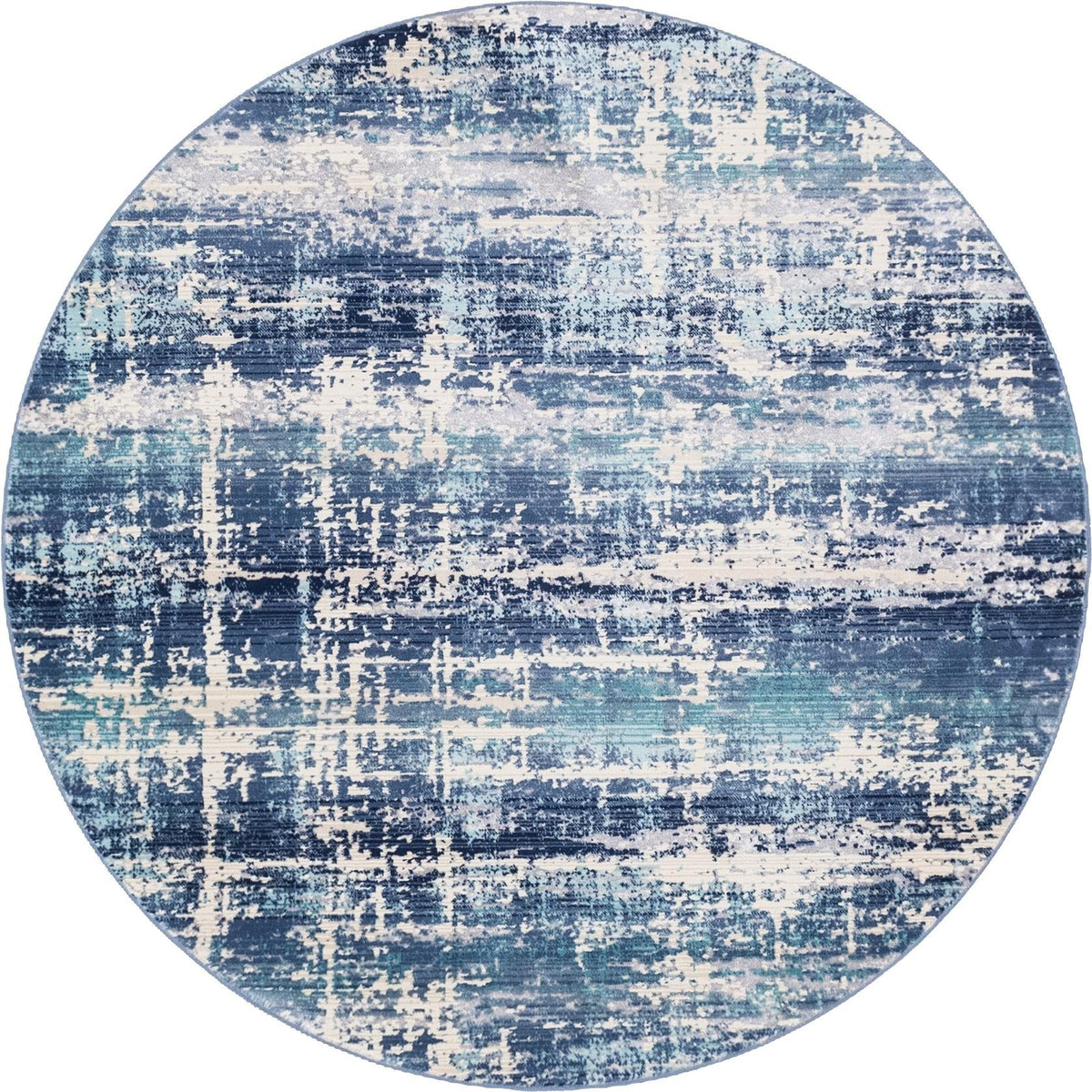 Santa Monica Sands Collection Area Rug -  Malibu Round Blue  lifestyle 9
