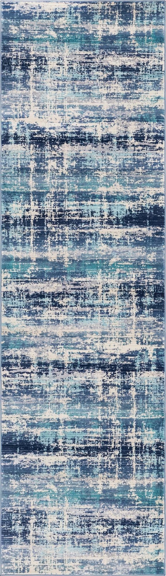 Santa Monica Sands Collection Area Rug -  Malibu Runner Blue  lifestyle 10