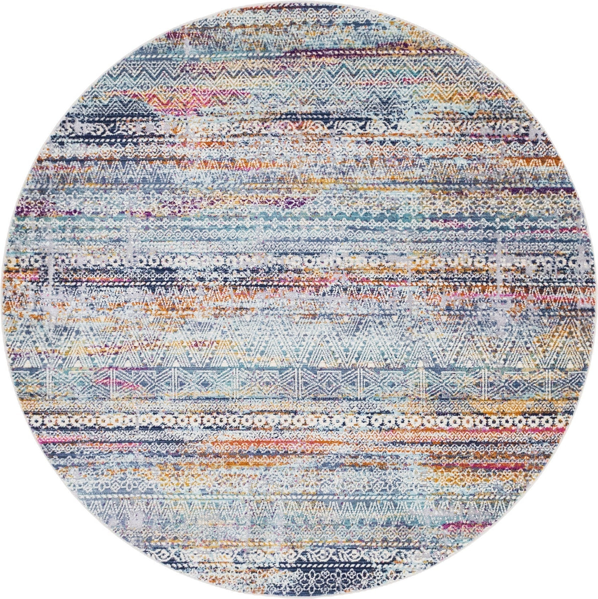 Santa Monica Sands Collection Area Rug -  Zuma Round Multi  lifestyle 23