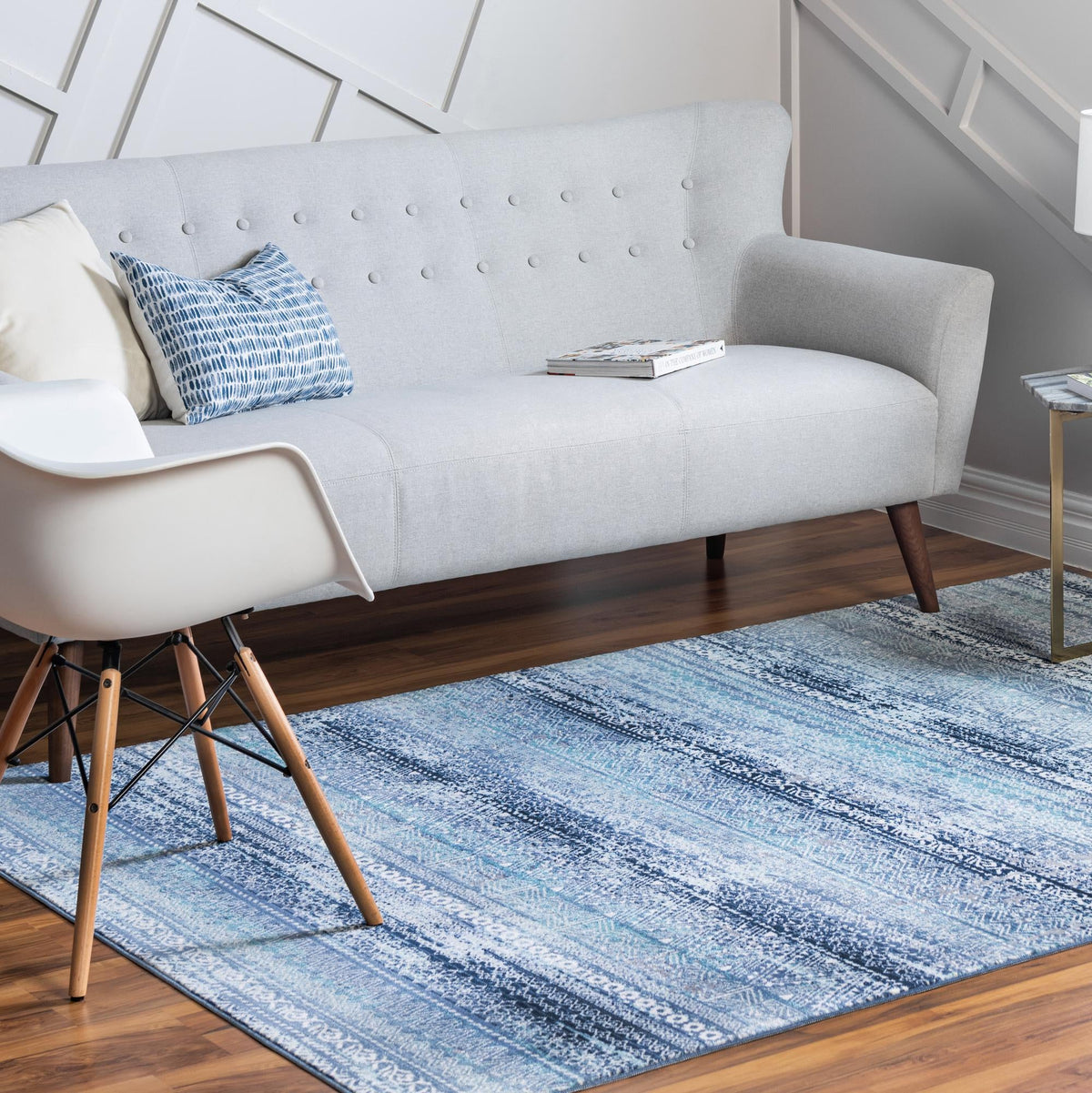 Santa Monica Sands Collection Area Rug -  Zuma Rectangle Blue  lifestyle 4