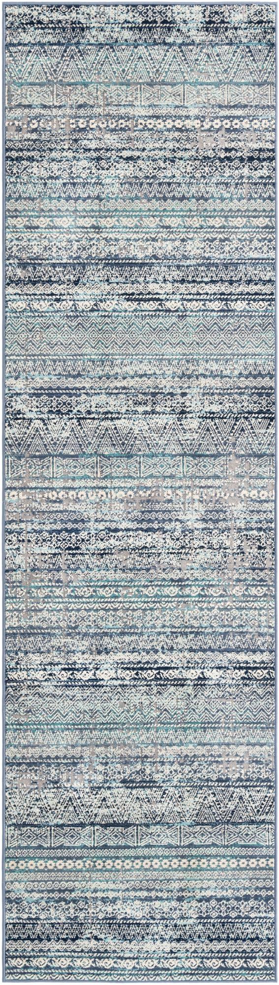 Santa Monica Sands Collection Area Rug -  Zuma Runner Blue  lifestyle 22