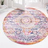 Prague Tapestry Collection Area Rug - Charles Round Red  lifestyle 31