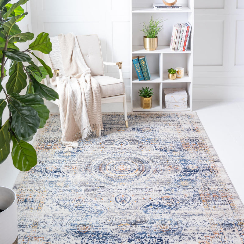Prague Tapestry Collection Area Rug - Charles Rectangle Gray  lifestyle 3