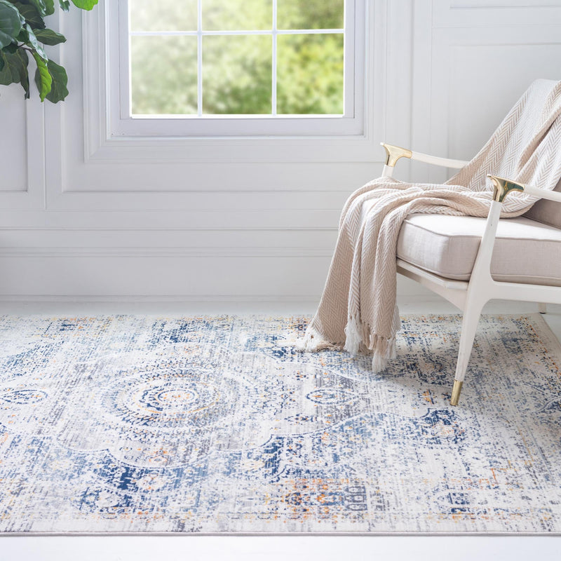 Prague Tapestry Collection Area Rug - Charles Rectangle Gray  lifestyle 4