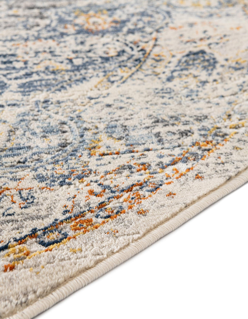 Prague Tapestry Collection Area Rug - Charles Round Gray  lifestyle 39